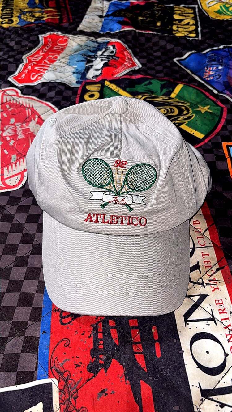 'Atletico' Tennis Embroidered Adjustable Baseball Cap